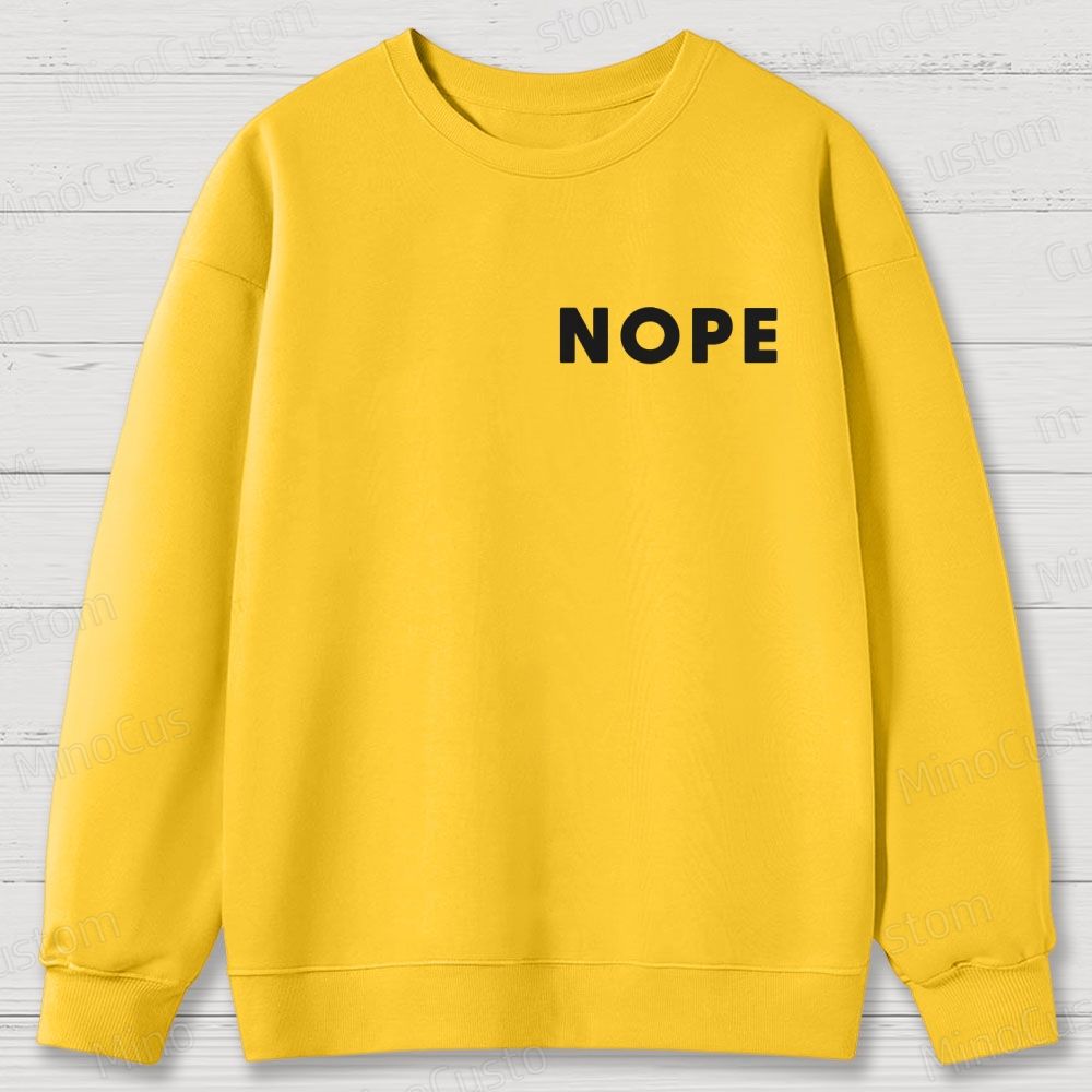Nope Retro Sci-Fi Horror Graphic Washed Vintage Sweatshirt
