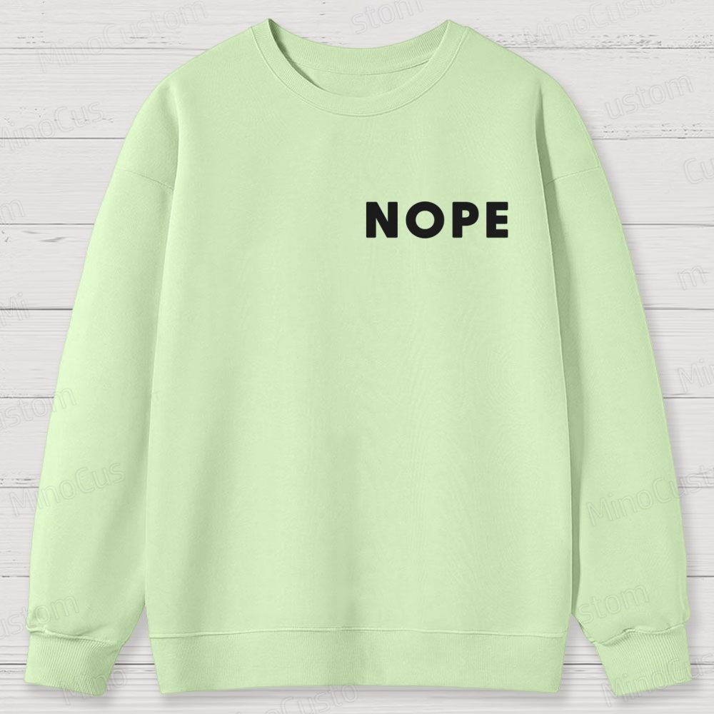 Nope Retro Sci-Fi Horror Graphic Washed Vintage Sweatshirt