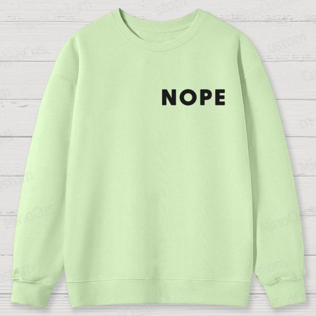 Nope Retro Sci-Fi Horror Graphic Washed Vintage Sweatshirt