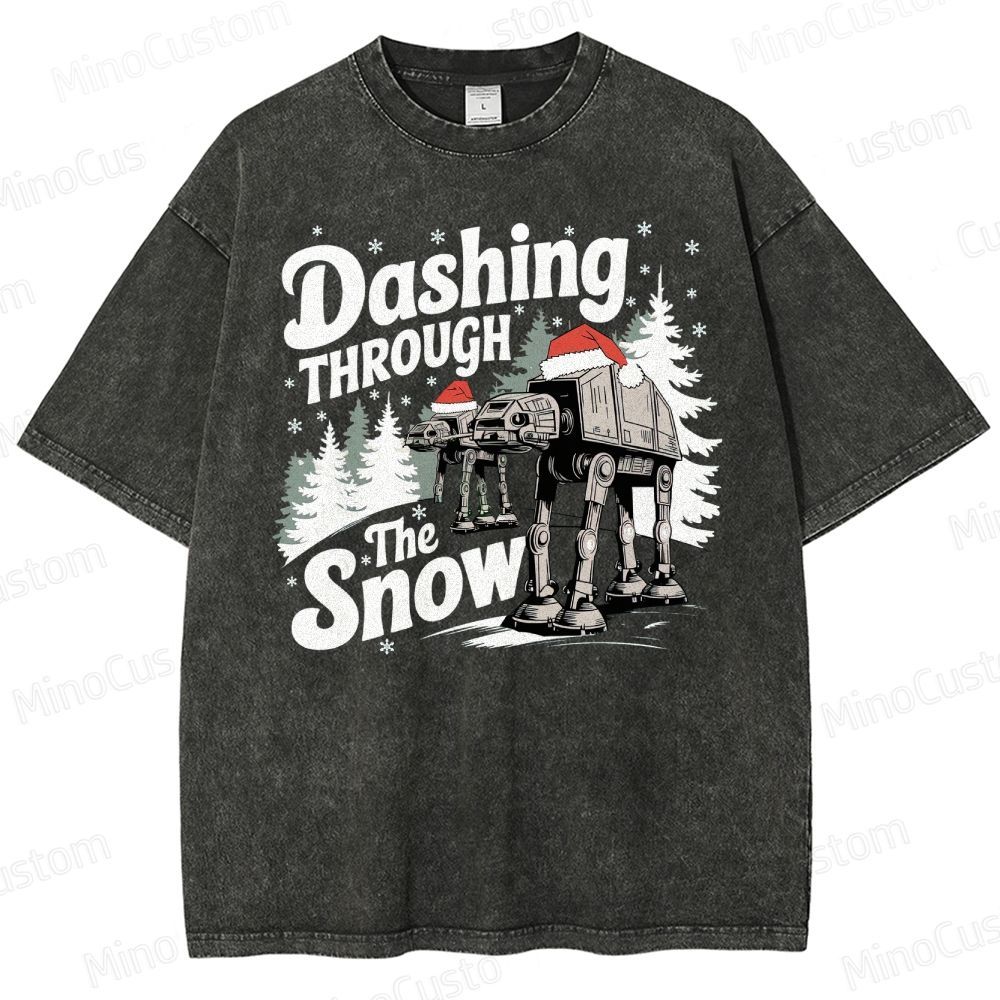 Star Wars AT-AT Christmas Washed T-Shirt