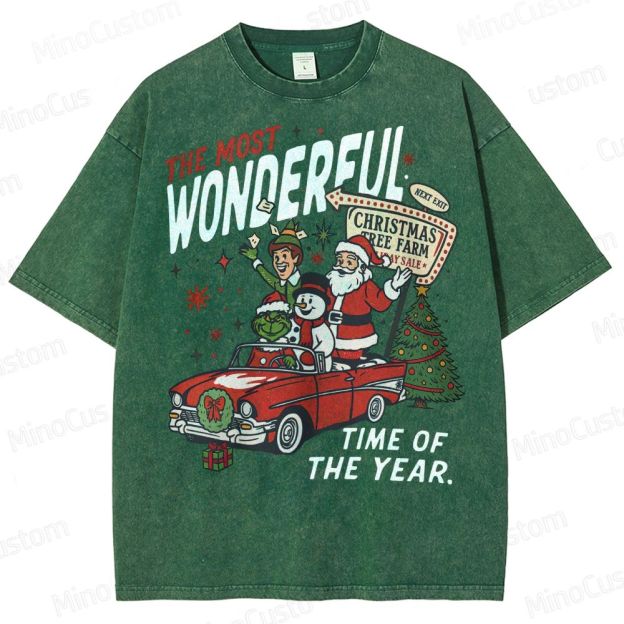 90's Vintage Christmas Movie Washed T-Shirt 