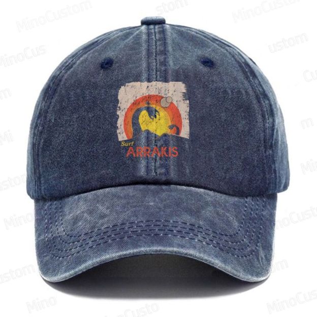 Dune Arrakis Surf Retro Graphic Casual Washed Cap