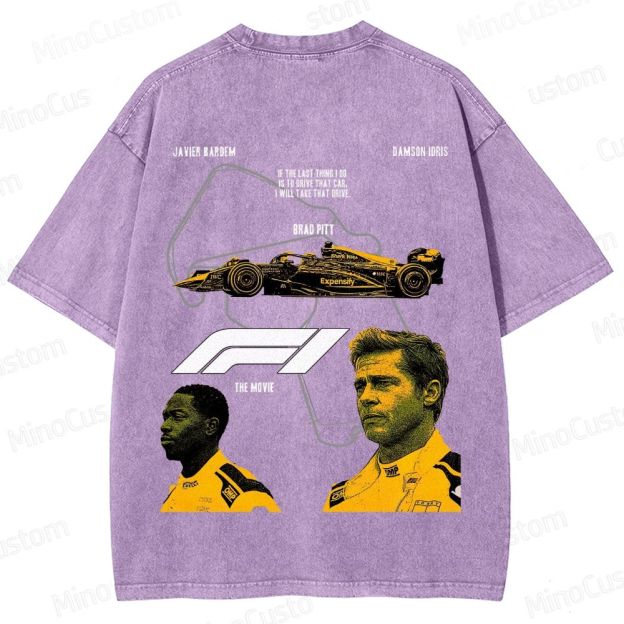 Formula 1: The Movie Retro Racing Drama Graphic Washed Vintage T-Shirt