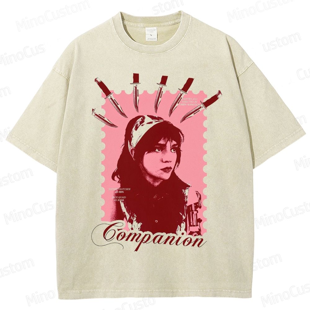 Companion Retro Thriller Graphic Washed Vintage T-Shirt