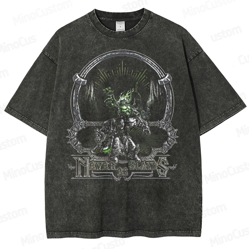 Never Be Slaves Fantasy Warrior Washed T-Shirt 