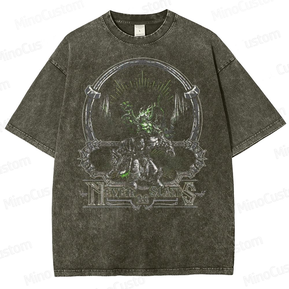 Never Be Slaves Fantasy Warrior Washed T-Shirt 