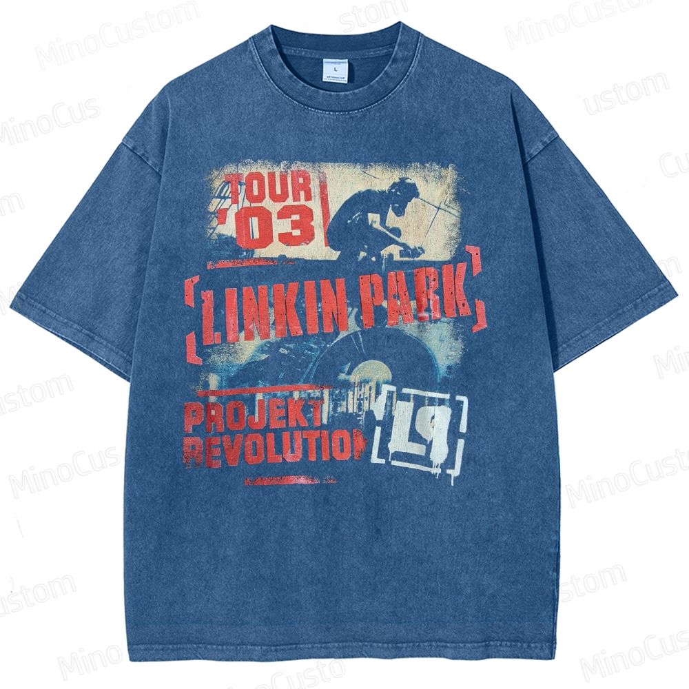 Vintage Style Linkin Park Projekt Washed T-Shirt