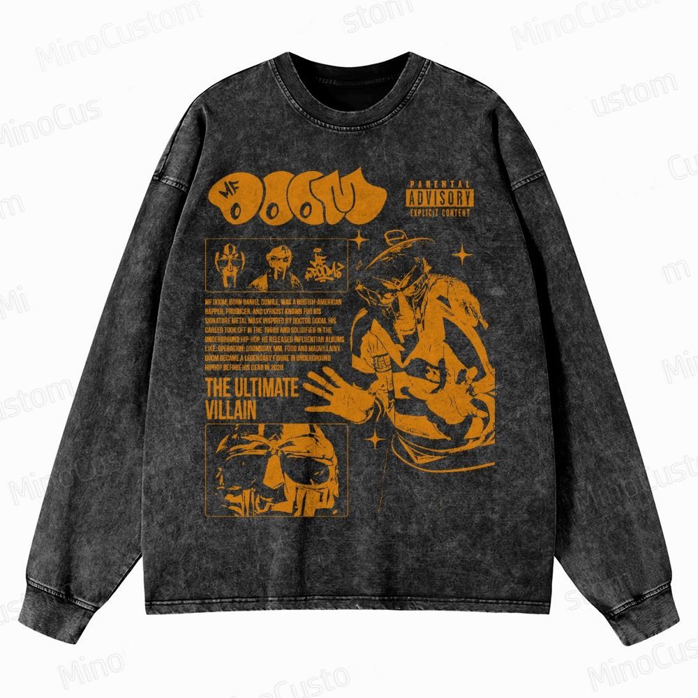 Underground Hip-Hop Legend Crewneck Washed Sweatshirt 