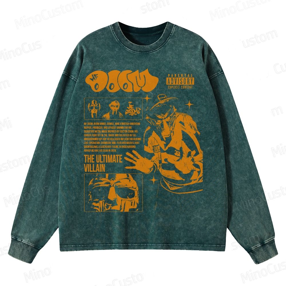 Underground Hip-Hop Legend Crewneck Washed Sweatshirt 