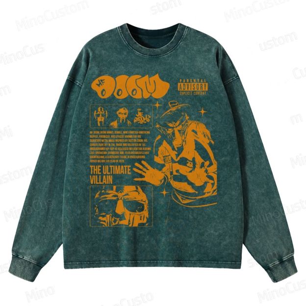 Underground Hip-Hop Legend Crewneck Washed Sweatshirt 