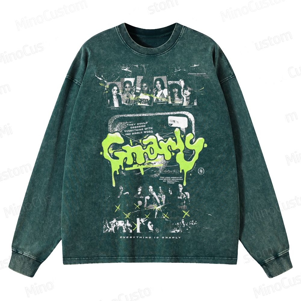 Vintage Graphic Crewneck Washed Sweatshirt 