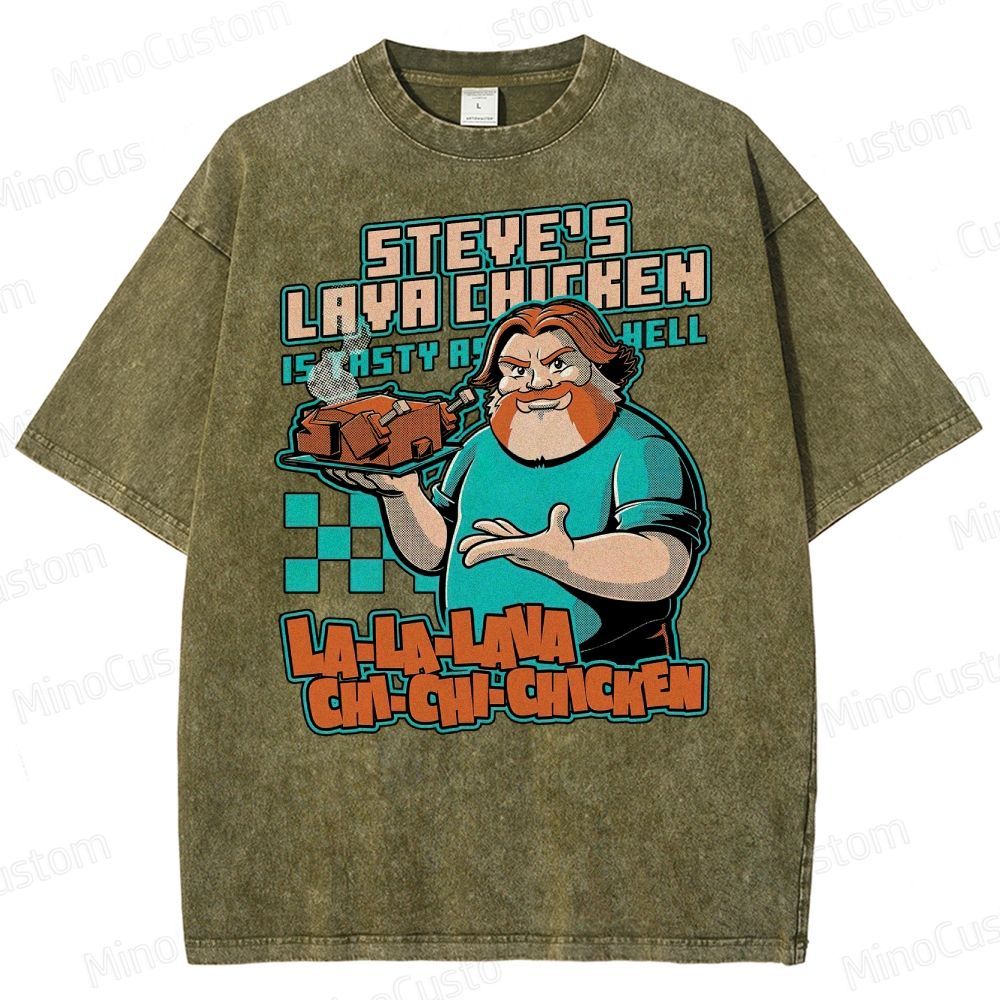 Game Lava Chicken Washed T-Shirt 