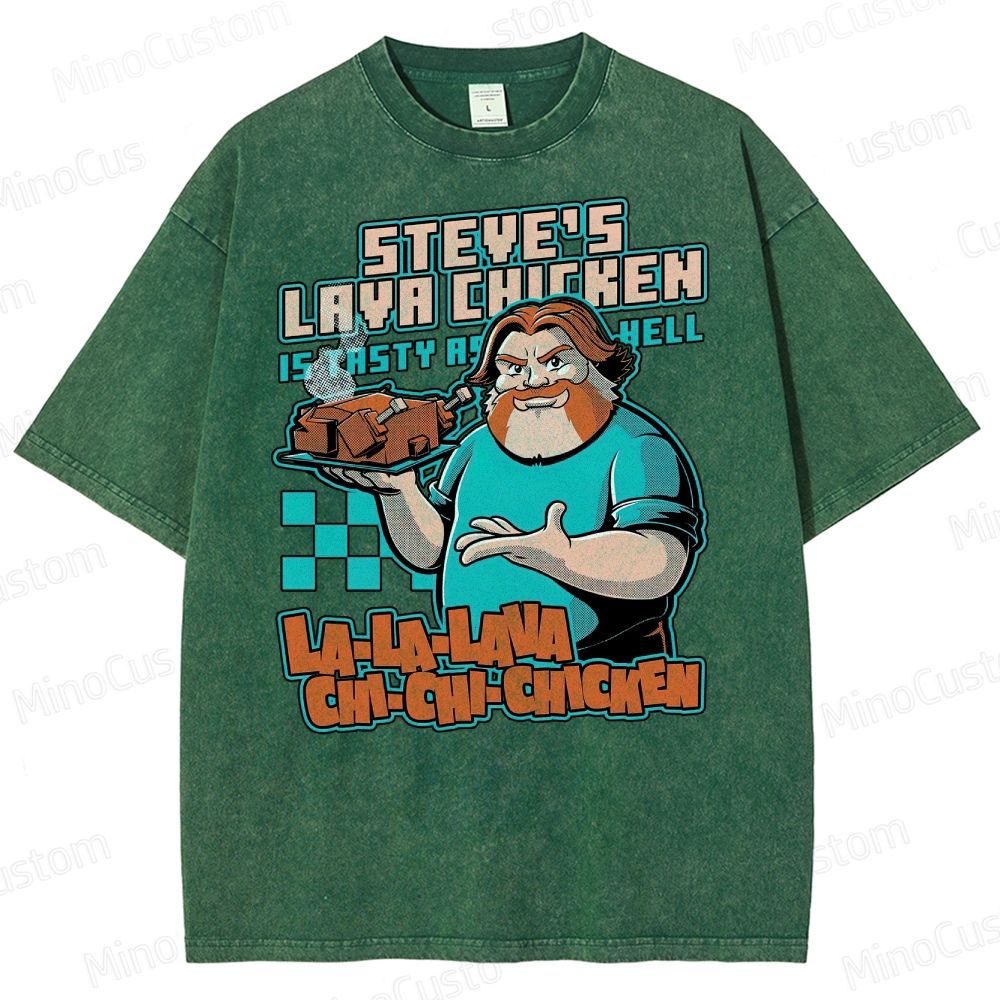 Game Lava Chicken Washed T-Shirt 