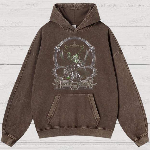 Never Be Slaves Fantasy Warrior Washed Hoodies 