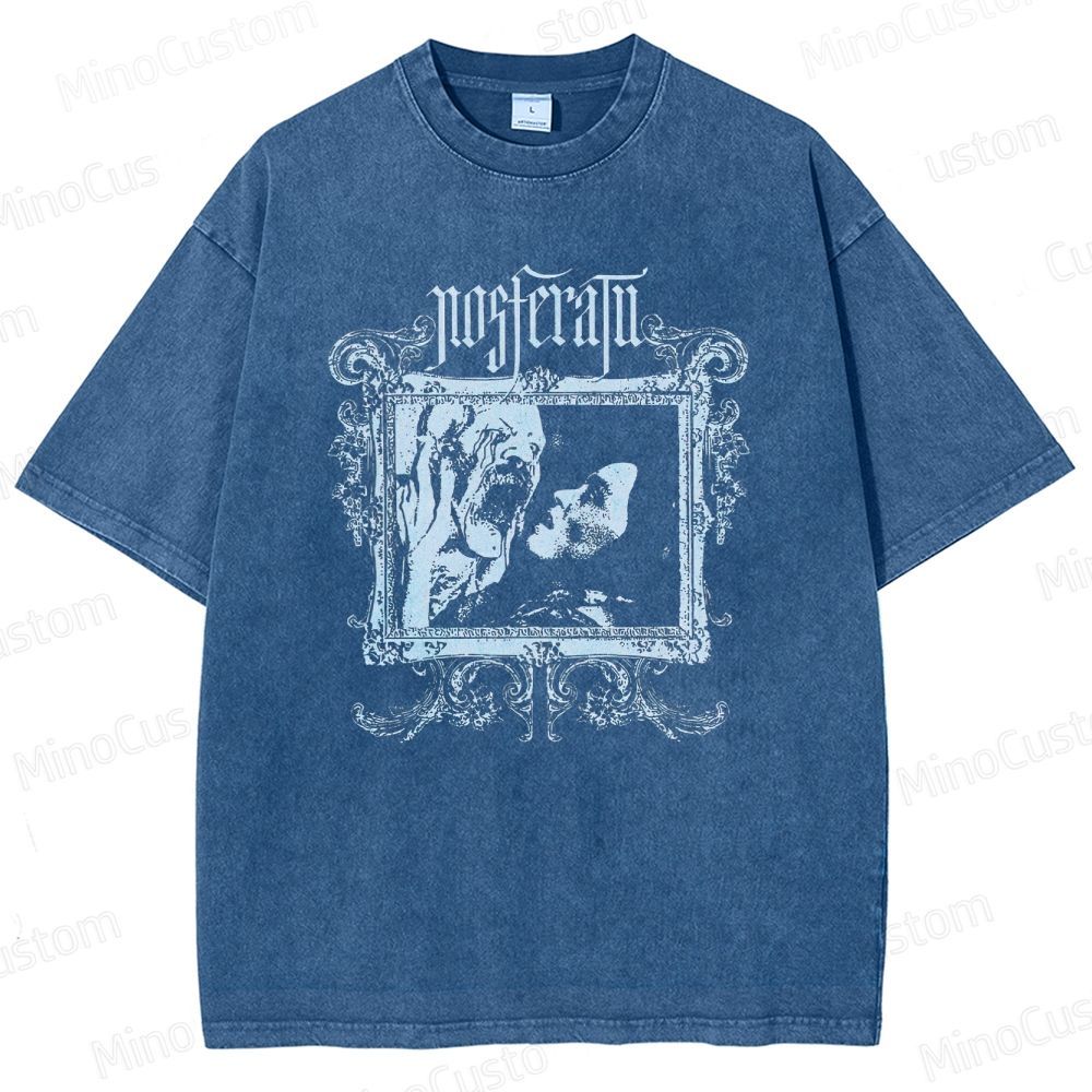 Nosferatu Retro Gothic Horror Graphic Washed Vintage T-Shirt