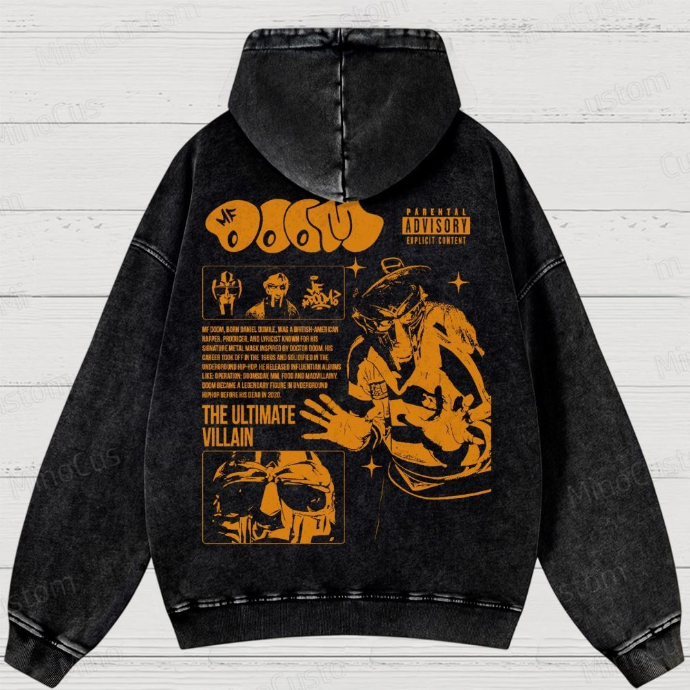 Underground Hip-Hop Legend Washed Hoodies