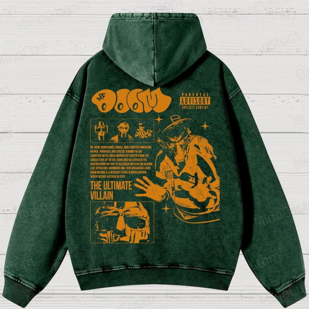 Underground Hip-Hop Legend Washed Hoodies