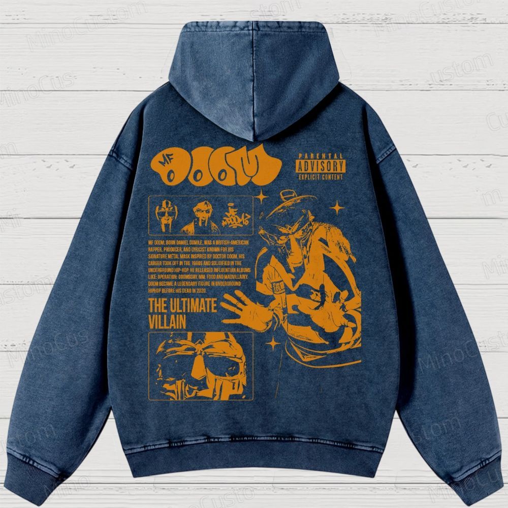 Underground Hip-Hop Legend Washed Hoodies