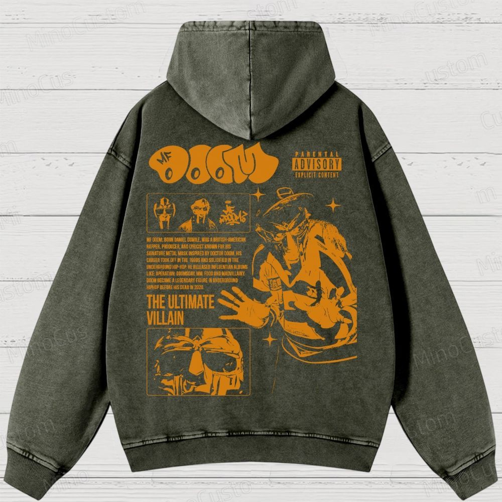 Underground Hip-Hop Legend Washed Hoodies