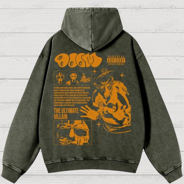 Underground Hip-Hop Legend Washed Hoodies
