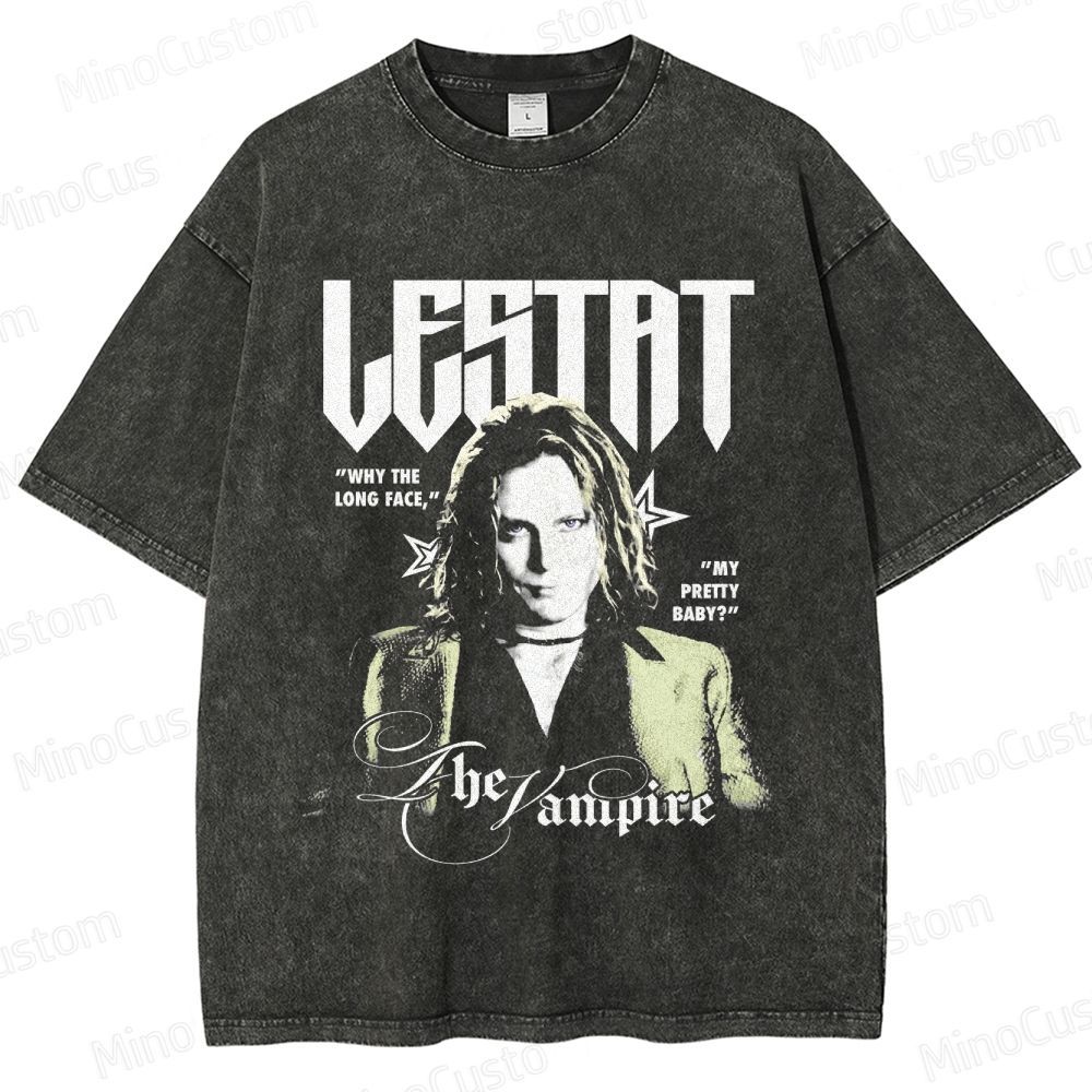 Interview with the Vampire: Lestat Retro Gothic Horror Graphic Washed Vintage T-Shirt
