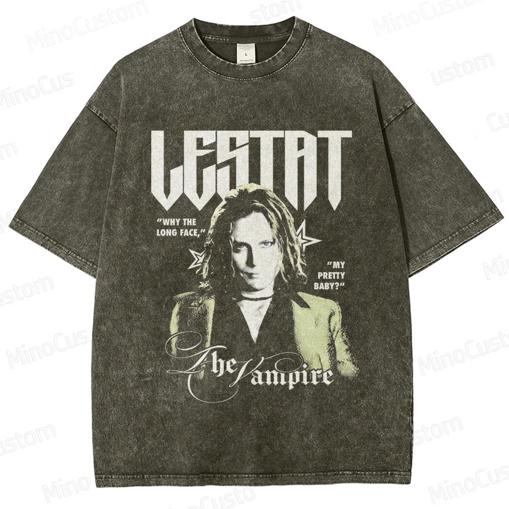 Interview with the Vampire: Lestat Retro Gothic Horror Graphic Washed Vintage T-Shirt