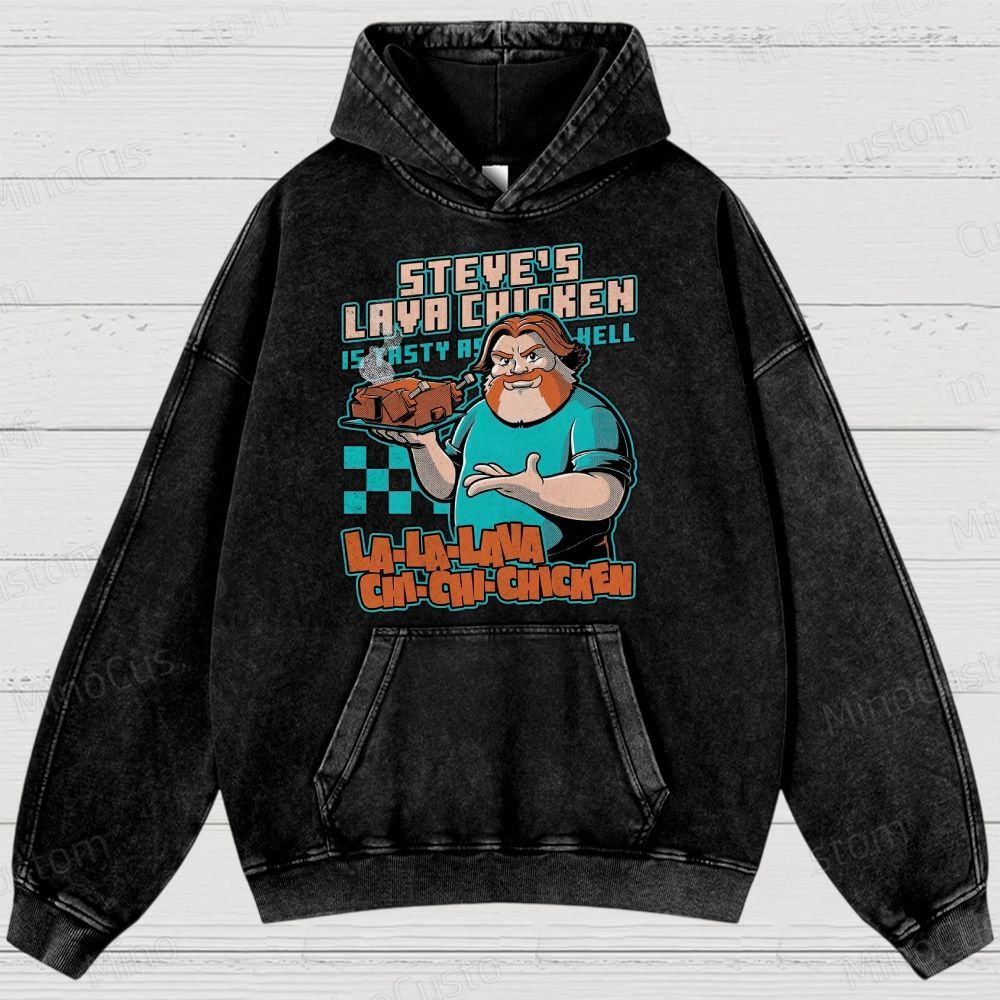 Game Lava Chicken Washed Hoodies