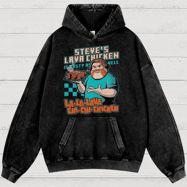 Game Lava Chicken Washed Hoodies