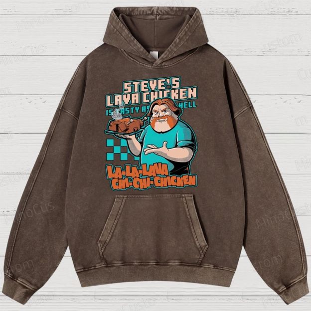 Game Lava Chicken Washed Hoodies