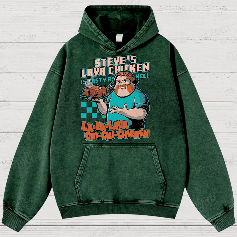 Game Lava Chicken Washed Hoodies