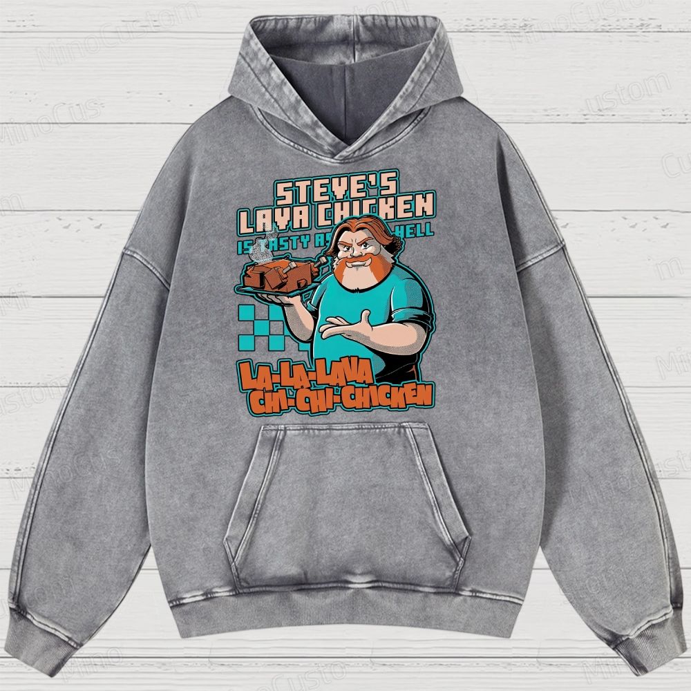 Game Lava Chicken Washed Hoodies
