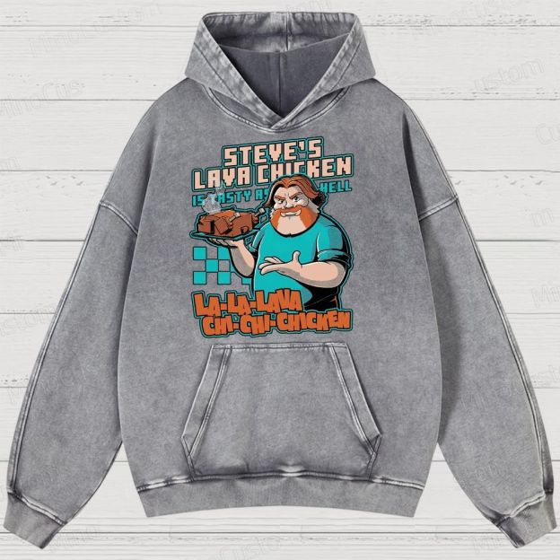 Game Lava Chicken Washed Hoodies