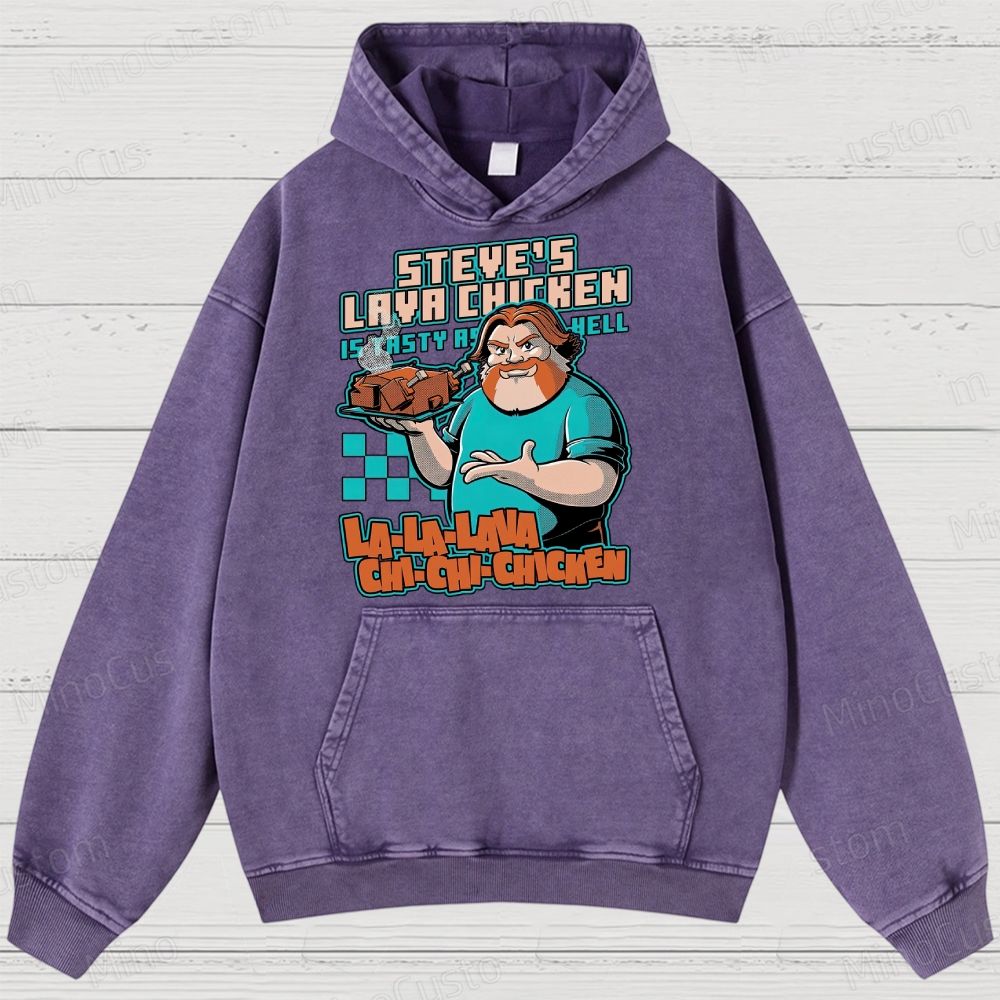 Game Lava Chicken Washed Hoodies
