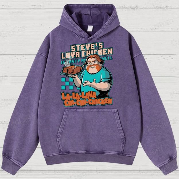 Game Lava Chicken Washed Hoodies