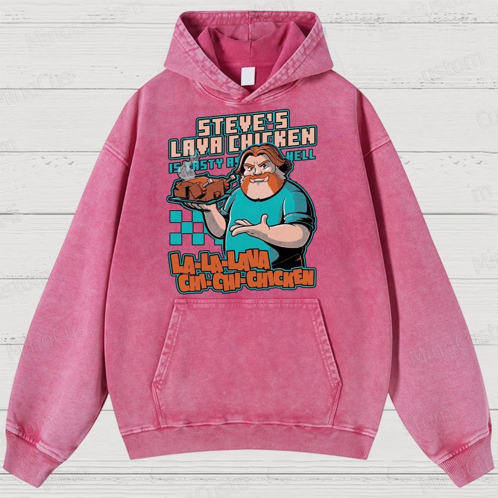 Game Lava Chicken Washed Hoodies