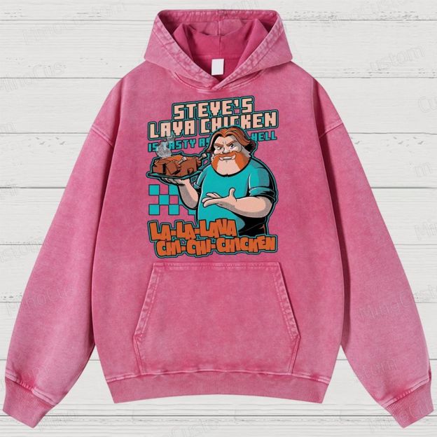 Game Lava Chicken Washed Hoodies