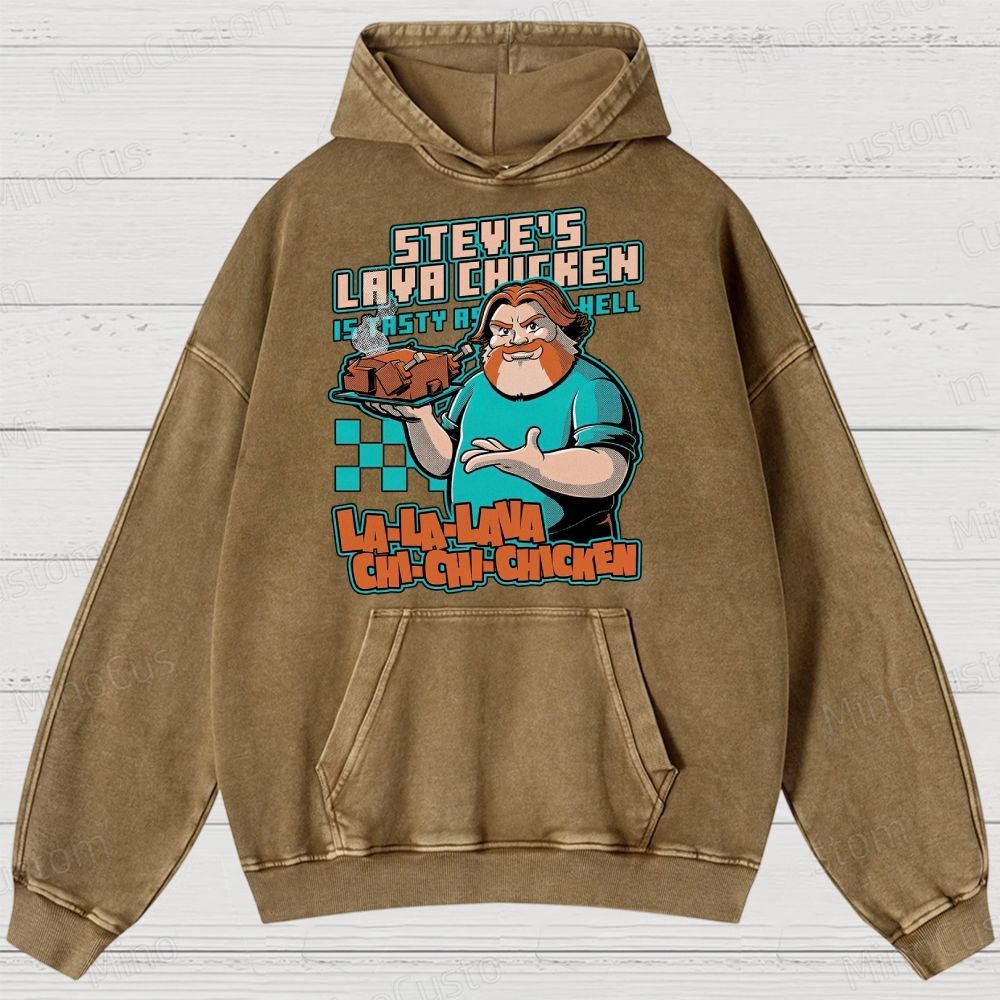 Game Lava Chicken Washed Hoodies