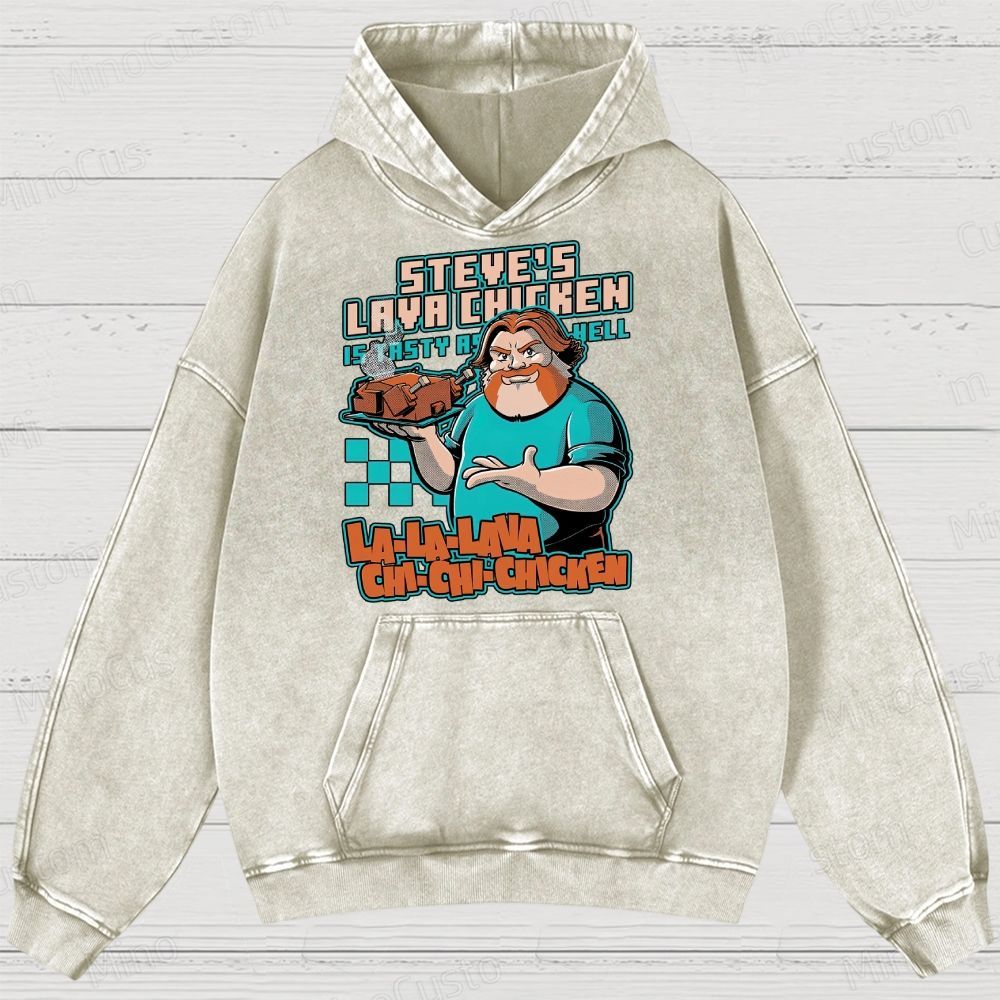 Game Lava Chicken Washed Hoodies