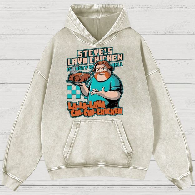 Game Lava Chicken Washed Hoodies