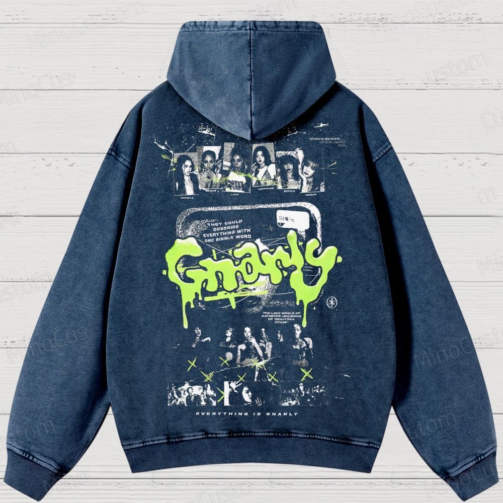 Vintage Graphic Washed Hoodies 
