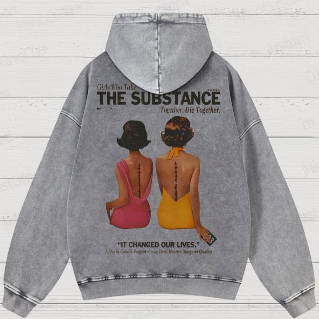 Feminist Horror Graphic Washed Hoodies 