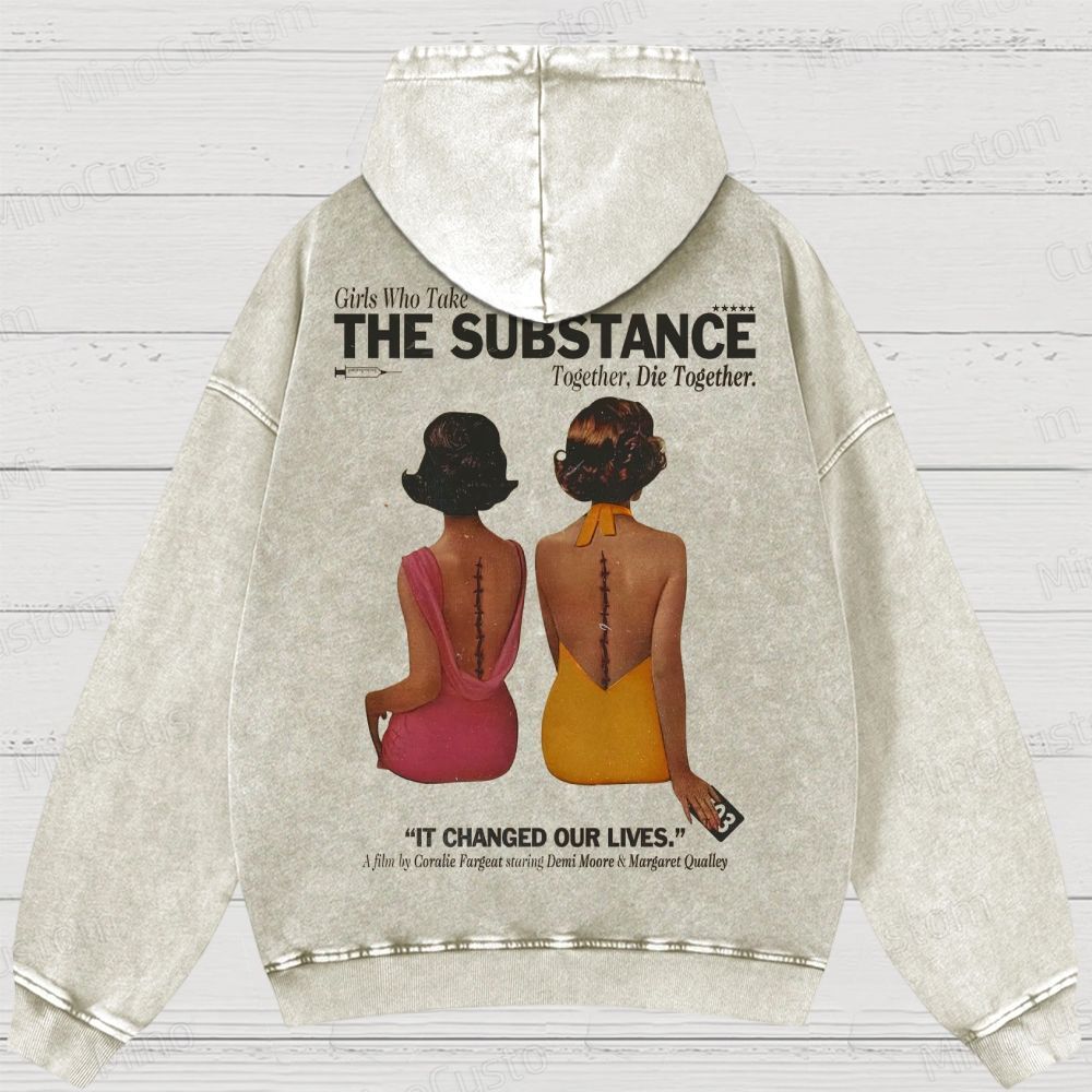 Feminist Horror Graphic Washed Hoodies