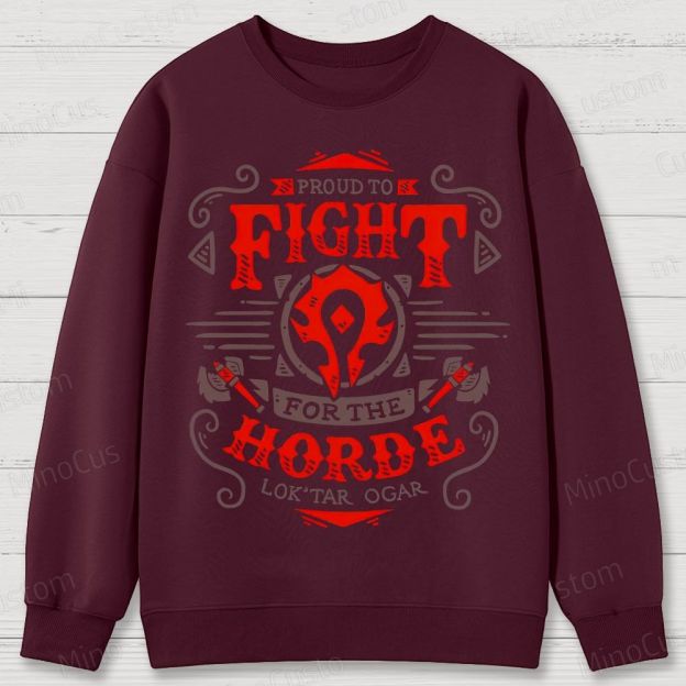 Warcraft Horde Emblem Cotton Sweatshirts 