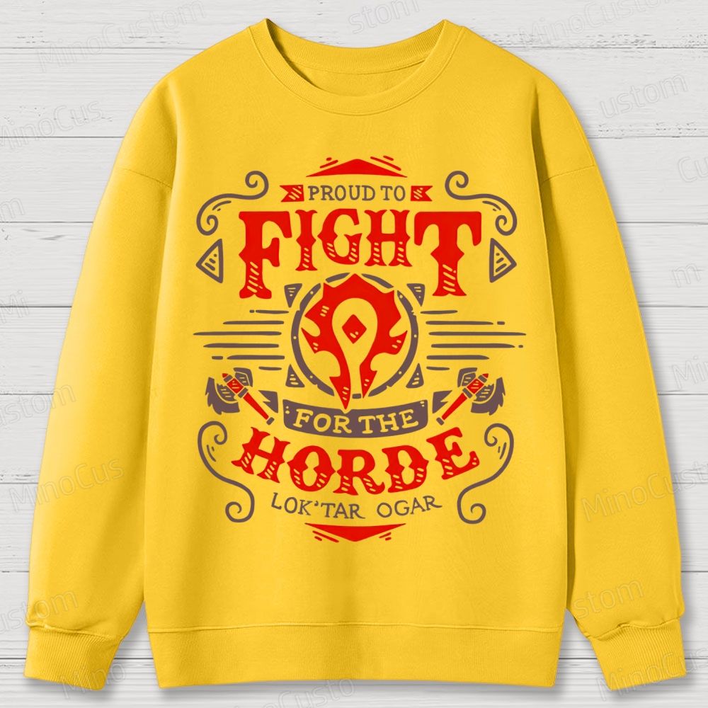 Warcraft Horde Emblem Cotton Sweatshirts 