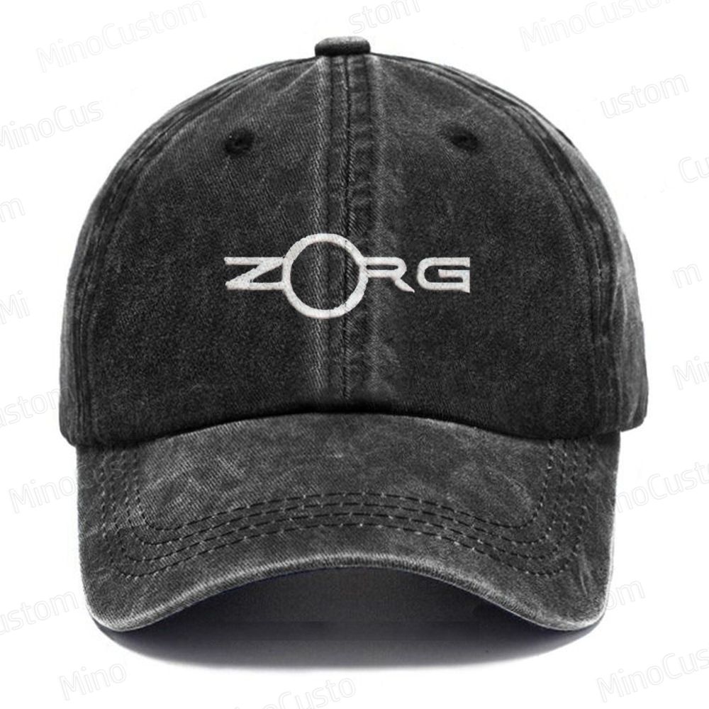 ZORG Geek Vintage Embroidered Washed Cap 