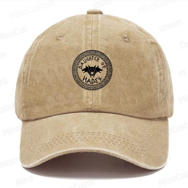 Daughter of Hades Retro Mythology Graphic Washed Vintage Baseball Cap