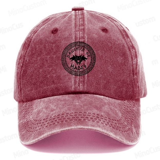 Daughter of Hades Retro Mythology Graphic Washed Vintage Baseball Cap