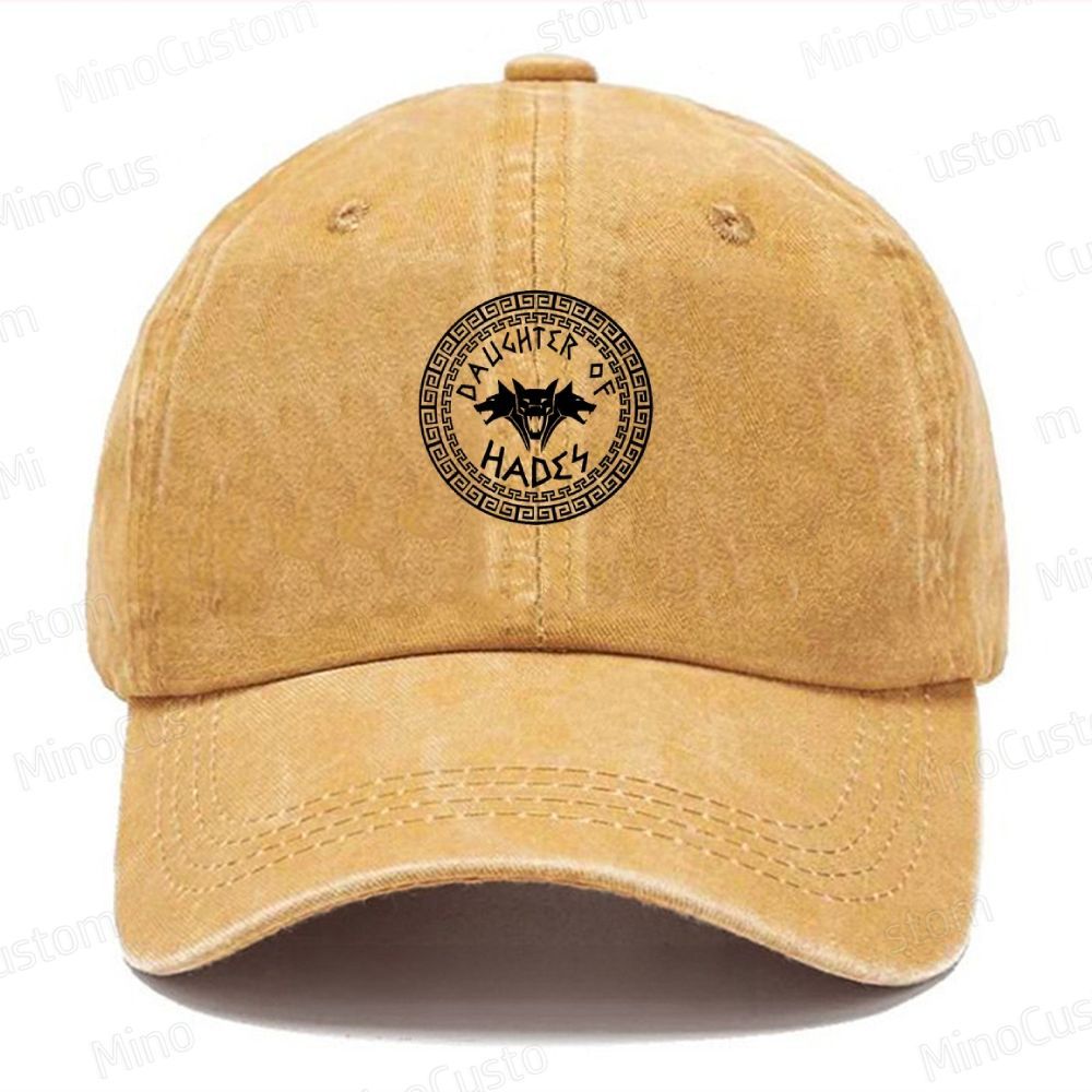 Daughter of Hades Retro Mythology Graphic Washed Vintage Baseball Cap