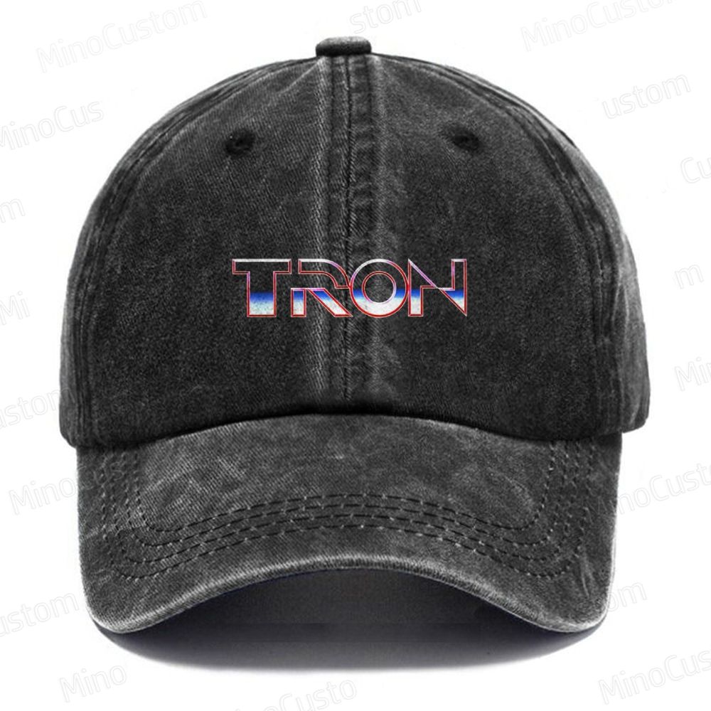 Tron Retro Sci-Fi Graphic Washed Vintage Baseball Cap