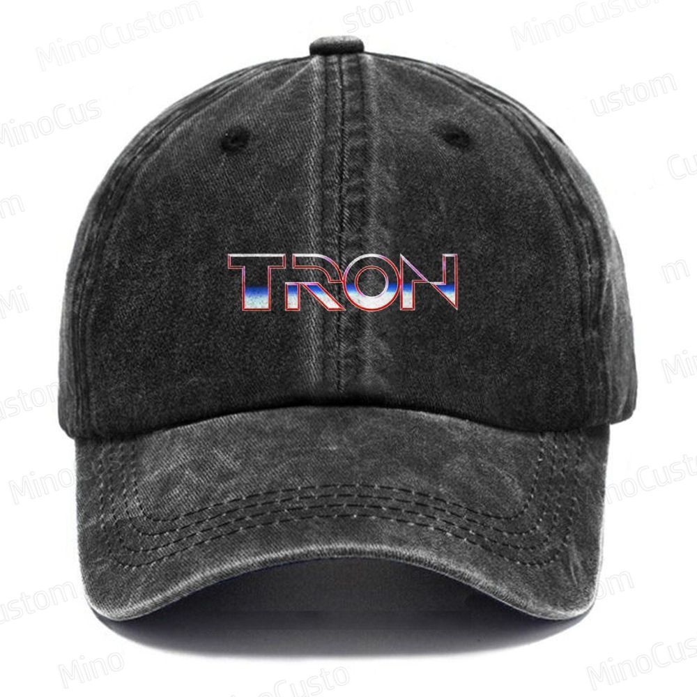 Tron Retro Sci-Fi Graphic Washed Vintage Baseball Cap